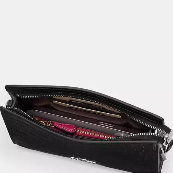 Coach Slim Crossbody Bag In Signature Canvas With Bow Print - Picture 5 of 10